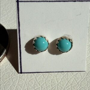 Sterling Silver Turquoise Stud Earrings Native made